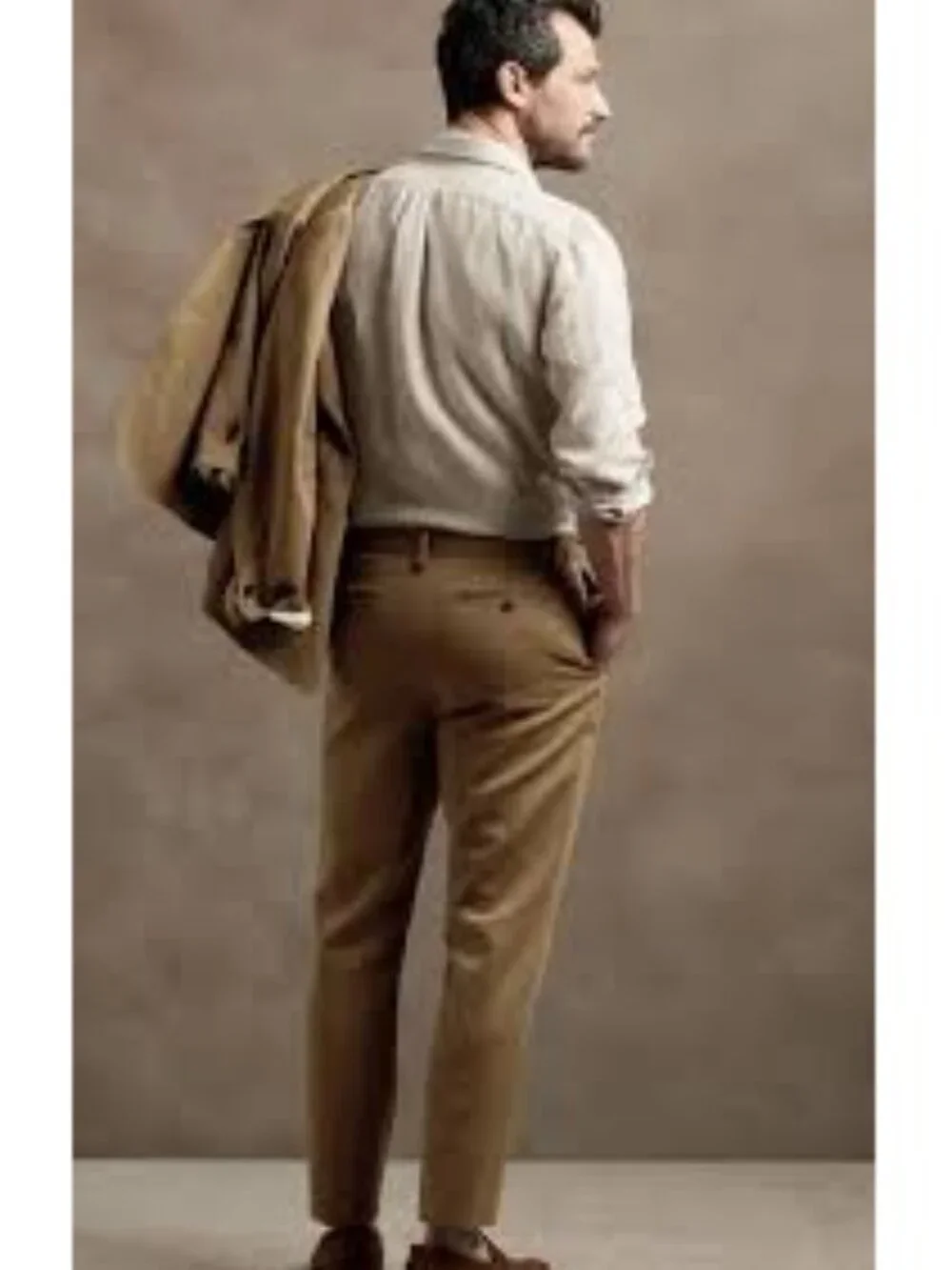 Banana Republic Italian Cotton-Linen Suit Pant Brown 32R NWT